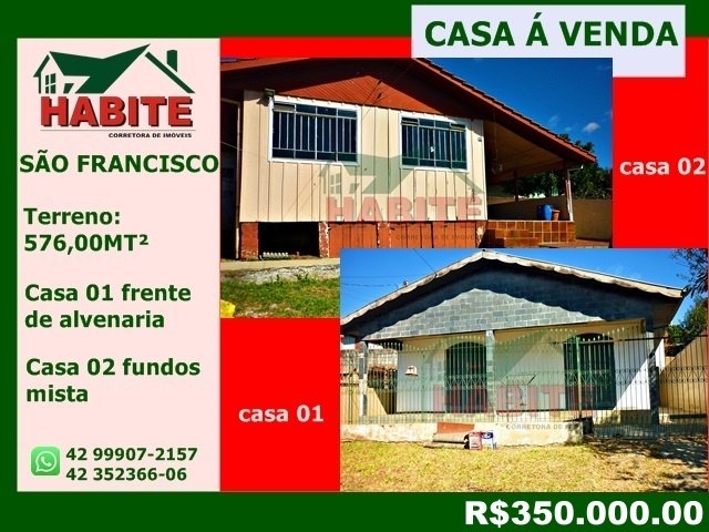 Venda de Casa no São Francisco - Porto União - Santa Catarina-SC - Digital Imóveis