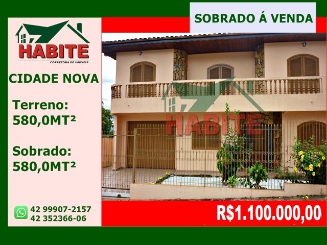 Venda de Sobrado no Cidade Nova - Porto União - Santa Catarina-SC - Digital Imóveis